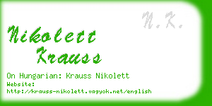 nikolett krauss business card
